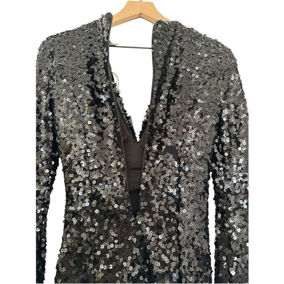Jovani Black Sequin Mini Dress Size 0 - Picture 6 of 9